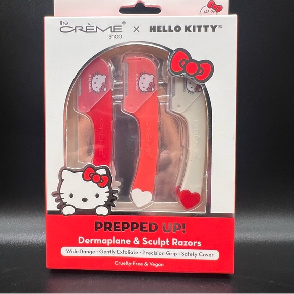 Hello Kitty | Makeup | Hello Kitty Dermaplane Sculpt Razors Red Pink ...